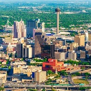Arial view of San Antonio, TX